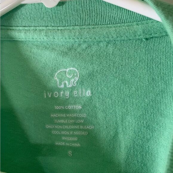 Ivory Ella Small‎ Green Ski Mountain Cropped Long Sleeve Shirt - Picture 3 of 5